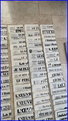 Important lot de unes de journaux anciens annees 1920 à 1940 et au delà