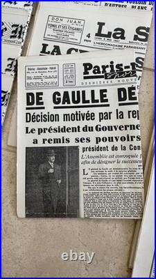 Important lot de unes de journaux anciens annees 1920 à 1940 et au delà