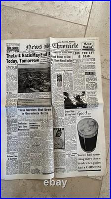 Important lot de unes de journaux anciens annees 1920 à 1940 et au delà