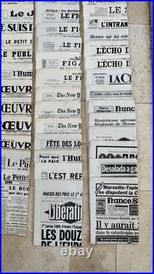 Important lot de unes de journaux anciens annees 1920 à 1940 et au delà