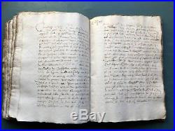 Important recueil d'actes de la fin du XVI ème provenant du GERS. 320 Feuillets