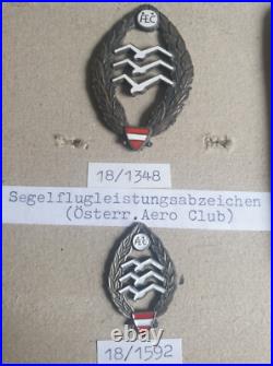 Insigne de performance de vol à voile Autriche Aero Club + décoration miniatu