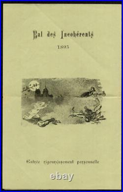 Invitation. Bal des Incohérents. 1893. Jules Lévy. Maurice Neumont