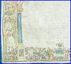 Italie Royaume de Naples & 2 Siciles Exceptionnel Parchemin Enluminé 1560/1580