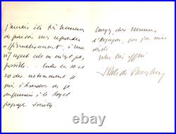 JEAN de Luxembourg Prince SIXTE DE BOURBON, l. A. S. À propos du Tibesti (1972)