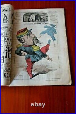 JOURNAL L'ECLIPSE Série complète 400 n° 1868-1876 + Suppl. POLO + ANDRE GILL