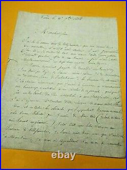 J. F. BORIES Autographe Signé 1818 CONSPIRATION 4 SERGENTS ROCHELLE Rarissime