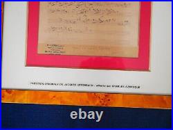 Jacques OFFENBACH -Manuscrit musical autographe Charles Aznavour