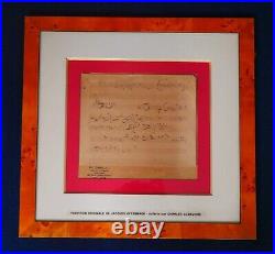 Jacques OFFENBACH -Manuscrit musical autographe Charles Aznavour