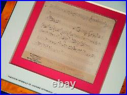 Jacques OFFENBACH -Manuscrit musical autographe Charles Aznavour