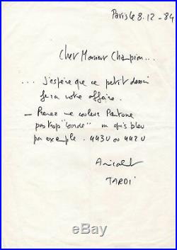 Jacques Tardi / Trois Lettres Autographes Signées (1984)