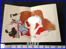 Japon Shunga Papier Photo Sur Mini Livre Ukiyoe Erotic Bloc de Bois print-f0908