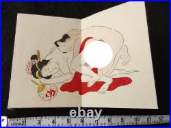Japon Shunga Papier Photo Sur Mini Livre Ukiyoe Erotic Bloc de Bois print-f0908