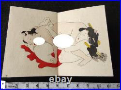 Japon Shunga Papier Photo Sur Mini Livre Ukiyoe Erotic Bloc de Bois print-f0908