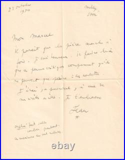 Jean COCTEAU et les critiques Lettre autographe signée Orphée 1950