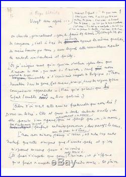 Jean Cocteau / Manuscrit Autographe (1961) / Sur Georges Simenon Et M. Pagnol