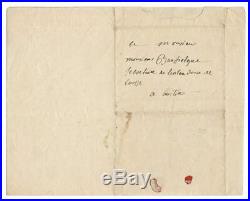 Jean Francois de Galaup de LA PEROUSE / Lettre autographe signée / Départ Brest