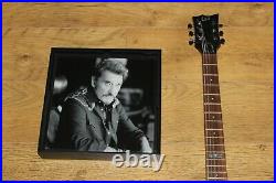 Johnny Hallyday Autographe Dedicace HALLYDAY Guitare + Certificat Authenticité