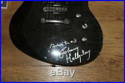 Johnny Hallyday Autographe Dedicace HALLYDAY sur Guitare LTD VIPER 100FM, Unique