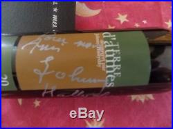 Johnny Hallyday Autographe Signé Main, Bouteille Vin Johnny Hallyday + Dédicace