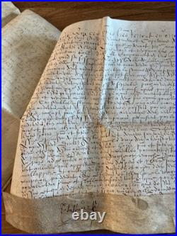 Joli Lot 4 chartes parchemin XVIIe Lille Douai Orchies rentes foncières sceaux