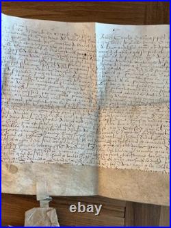 Joli Lot 4 chartes parchemin XVIIe Lille Douai Orchies rentes foncières sceaux