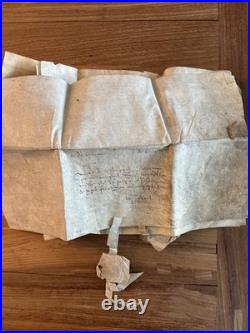 Joli Lot 4 chartes parchemin XVIIe Lille Douai Orchies rentes foncières sceaux