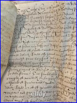 Joli Lot 4 chartes parchemin XVIIe Lille Douai Orchies rentes foncières sceaux