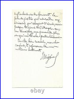 Joris-Karl HUYSMANS / Lettre autographe signée / Flaubert / Wagner / Goncourt