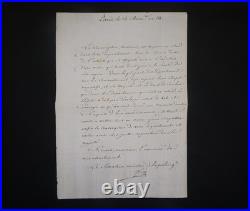 Joseph FOUCHÉ Lettre manuscrite signée Retard de conscription Napoléon