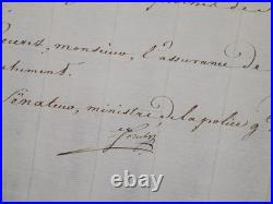 Joseph FOUCHÉ Lettre manuscrite signée Retard de conscription Napoléon