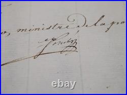 Joseph FOUCHÉ Lettre manuscrite signée Retard de conscription Napoléon