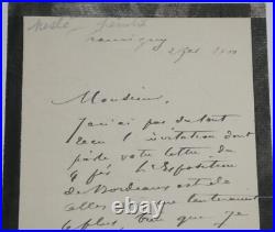 Joseph Paul Meslé Lettre autographe signée Exposition de Bordeaux 1900