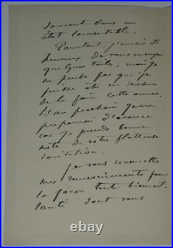 Joseph Paul Meslé Lettre autographe signée Exposition de Bordeaux 1900