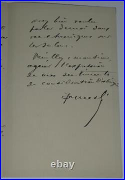 Joseph Paul Meslé Lettre autographe signée Exposition de Bordeaux 1900