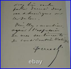 Joseph Paul Meslé Lettre autographe signée Exposition de Bordeaux 1900