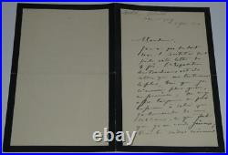 Joseph Paul Meslé Lettre autographe signée Exposition de Bordeaux 1900