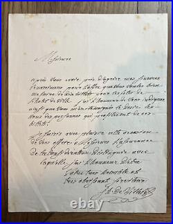 Joseph de Villèle, Lettre Autographe Signée