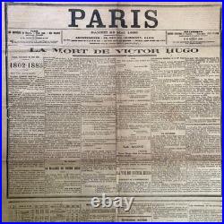 Journal PARIS 23 mai 1885 # La Mort de Victor HUGO Journal PARIS 23 mai 1885 # La Mort de Victor HUGO