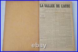 Journaux anciens reliés La Vallée de l'Aube Volume complet Collection
