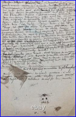 Jules LAFORGUE Manuscrit autographe avec dessins