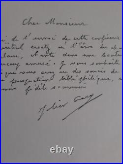 Julien GRACQ, écrivain (1910-2007), Carte autographe signée sur bristol