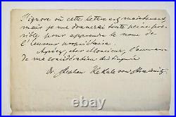 Kekule Von Stradonitz Stephan(1863-1933)-genealogis-lettre Manuscrite-autographe