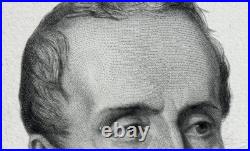 LAMARTINE Splendide portrait grand format signé Autographe Romantisme