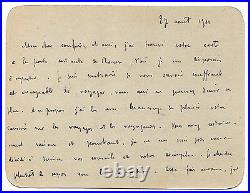 LAS Remy de Gourmont à Octave Uzanne autographe 27 août 1911