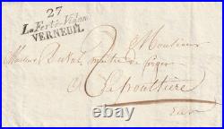 LA FERTE-VIDAME 28 Lettre de 1829 Cursive double 27/La Ferté-Vidame/VERNEUIL