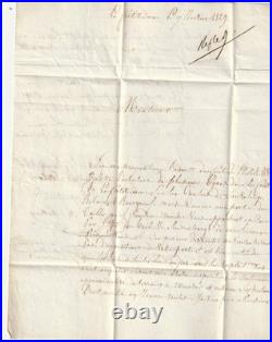 LA FERTE-VIDAME 28 Lettre de 1829 Cursive double 27/La Ferté-Vidame/VERNEUIL