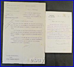 LETTRE 1920 VINCENT AURIOL Echange de lettres avec YVES LE TROCQUER