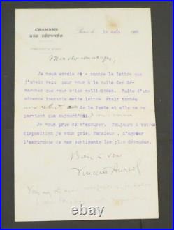 LETTRE 1920 VINCENT AURIOL Echange de lettres avec YVES LE TROCQUER