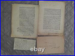 LETTRE AUTOGRAPHE SIGNÉE Antoine LOUIS chirurgien, l'inventeur de la Guillotine